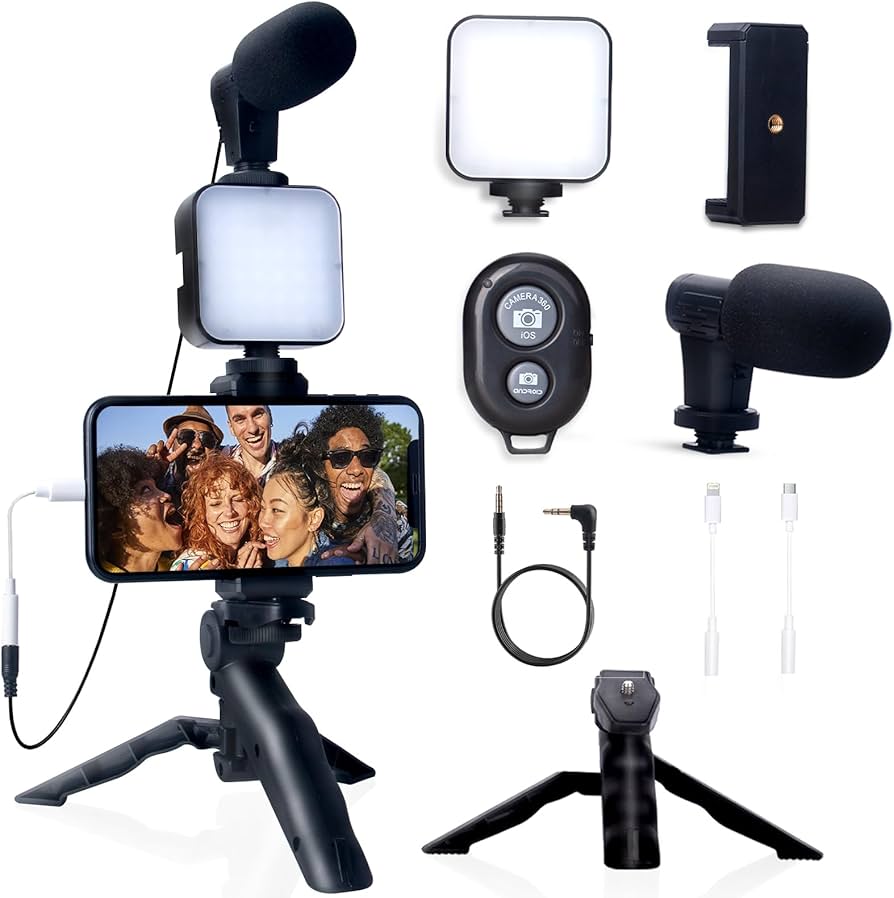 Kit De Video Portátil Mic + tripode