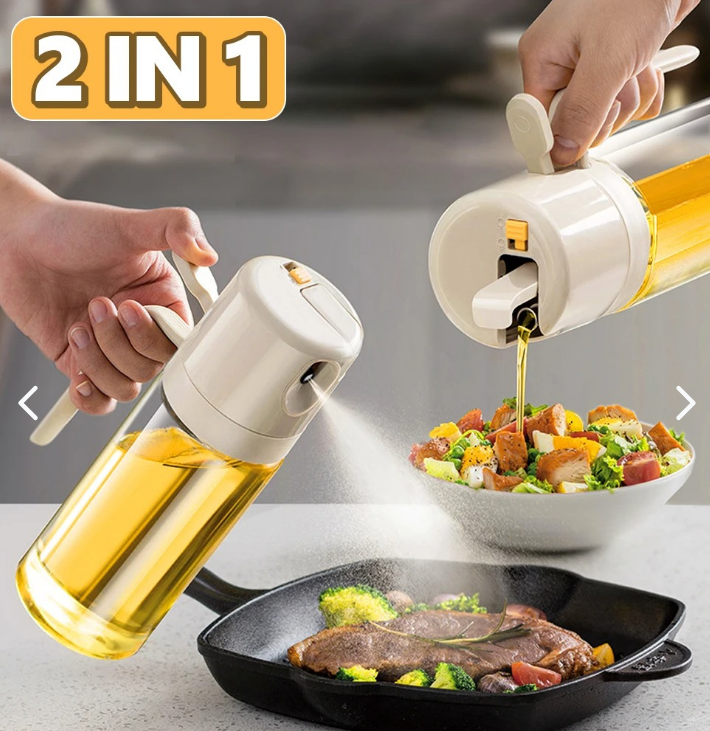 Botella dispensador de aceite 2 en 1