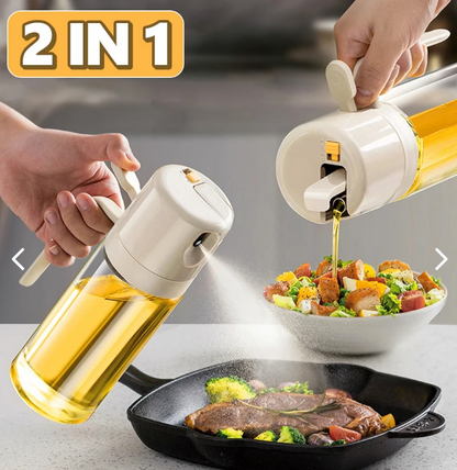 Botella dispensador de aceite 2 en 1