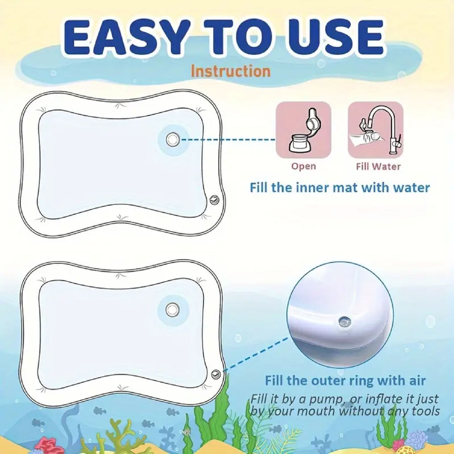 Colchoneta Inflable de Agua para Bebés